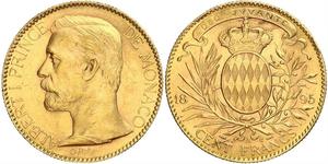 100 Franc Monaco Gold Albert I, Prince of Monaco (1848 - 1922)