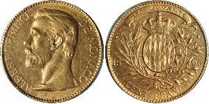 100 Franc Monaco Gold Albert I, Prince of Monaco (1848 - 1922)