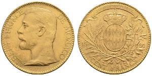 100 Franc Monaco Gold Albert I, Prince of Monaco (1848 - 1922)