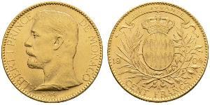 100 Franc Monaco Gold Albert I, Prince of Monaco (1848 - 1922)