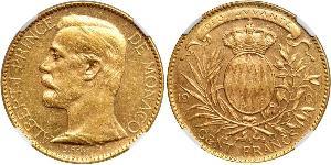 100 Franc Monaco Gold Albert I, Prince of Monaco (1848 - 1922)