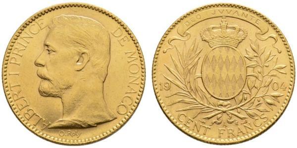 100 Franc Monaco Gold Albert I, Prince of Monaco (1848 - 1922)