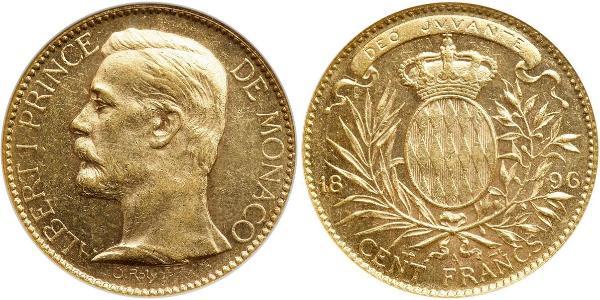 100 Franc Monaco Gold Albert I, Prince of Monaco (1848 - 1922)