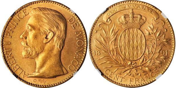 100 Franc Monaco Gold Albert I, Prince of Monaco (1848 - 1922)