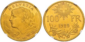 100 Franc Schweiz Gold 