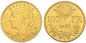 100 Franc Schweiz Gold 