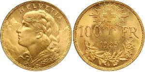 100 Franc Schweiz Gold 