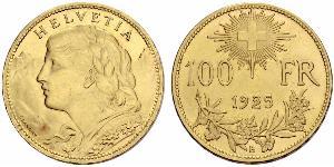 100 Franc Schweiz Gold 