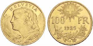 100 Franc Schweiz Gold 