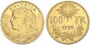 100 Franc Schweiz Gold 