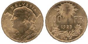 100 Franc Schweiz Gold 