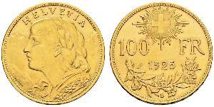 100 Franc Schweiz Gold 