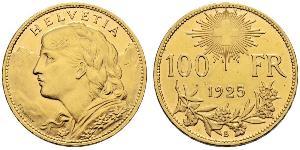 100 Franc Schweiz Gold 