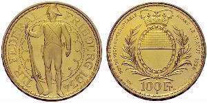 100 Franc Schweiz Gold 