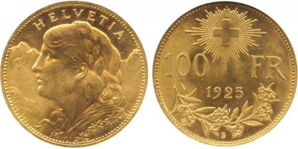 100 Franc Schweiz Gold 