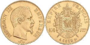 100 Franc Second French Empire (1852-1870) Gold Napoleon III (1808-1873)