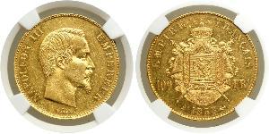 100 Franc Second French Empire (1852-1870) Gold Napoleon III (1808-1873)