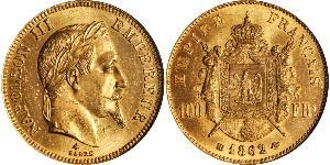 100 Franc Second French Empire (1852-1870) Gold Napoleon III (1808-1873)