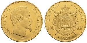 100 Franc Second French Empire (1852-1870) Gold Napoleon III (1808-1873)