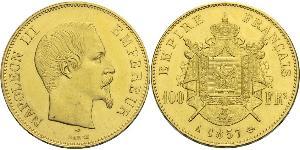 100 Franc Second French Empire (1852-1870) Gold Napoleon III (1808-1873)