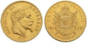 100 Franc Second French Empire (1852-1870) Gold Napoleon III (1808-1873)