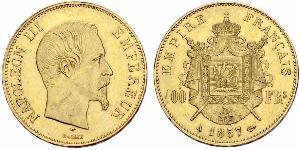 100 Franc Second French Empire (1852-1870) Gold Napoleon III (1808-1873)