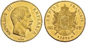 100 Franc Second French Empire (1852-1870) Gold Napoleon III (1808-1873)