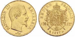 100 Franc Second French Empire (1852-1870) Gold Napoleon III (1808-1873)