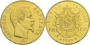 100 Franc Second French Empire (1852-1870) Gold Napoleon III (1808-1873)