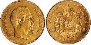 100 Franc Second French Empire (1852-1870) Gold Napoleon III (1808-1873)