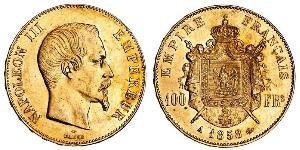 100 Franc Second French Empire (1852-1870) Gold Napoleon III (1808-1873)