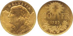 100 Franc Switzerland Gold 