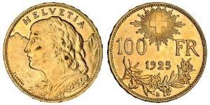 100 Franc Switzerland Gold 