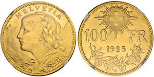 100 Franc Switzerland Gold 