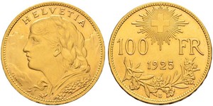 100 Franc Switzerland Gold 