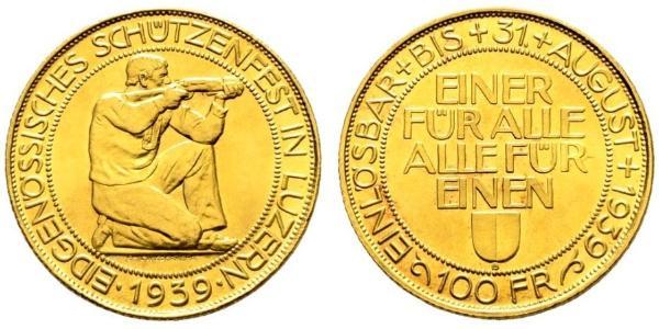 100 Franc Switzerland Gold 