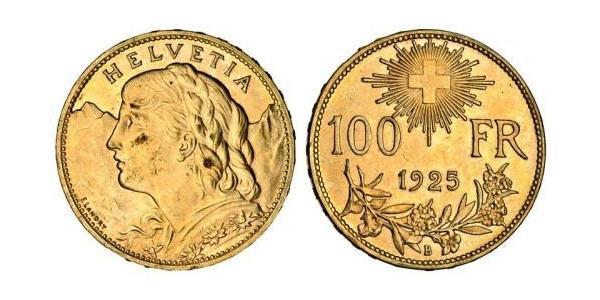 100 Franc Switzerland Gold 