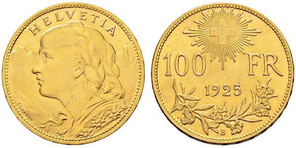 100 Franc Switzerland Gold 