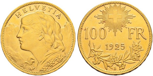 100 Franc Switzerland Gold 