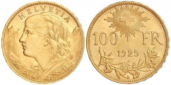 100 Franc Switzerland Gold 