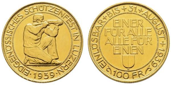 100 Franc Switzerland Gold 