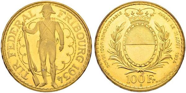 100 Franc Switzerland Gold 