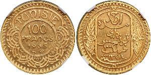 100 Franc Tunisia Gold 