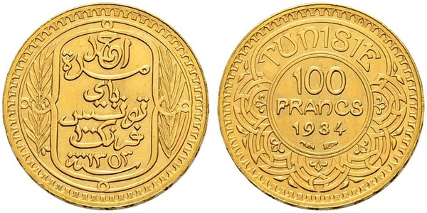 100 Franc Tunisia Gold 