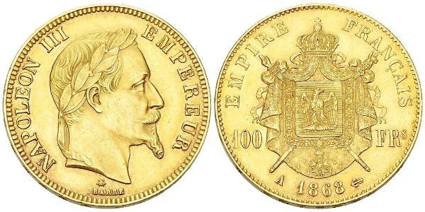 100 Franc Zweites Kaiserreich (1852-1870) Gold Napoleon III (1808-1873)