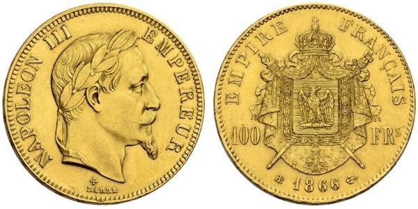 100 Franc Zweites Kaiserreich (1852-1870) Gold Napoleon III (1808-1873)