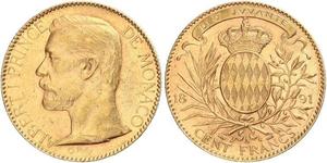 100 Franc Monaco Or Albert I, Prince of Monaco (1848 - 1922)