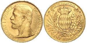 100 Franc Monaco Or Albert I, Prince of Monaco (1848 - 1922)