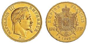 100 Franc Second Empire (1852-1870) Or Napoleon III (1808-1873)