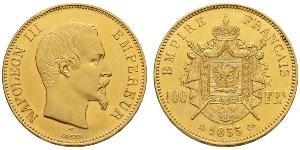 100 Franc Second Empire (1852-1870) Or Napoleon III (1808-1873)